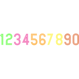 Iron On Numbers Olympic Font