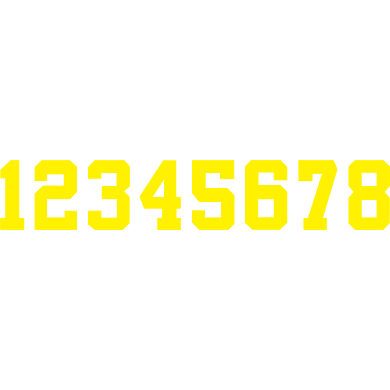 Iron On Number Sets 15cm Athletic Font